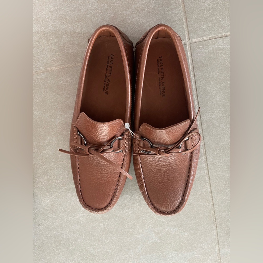Saks Fifth Avenue Men’s Brown Drivers Loafers Size 7.5